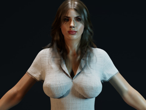 Charlotte McKinney 3D Model