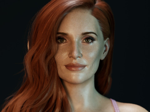 Jessica Chastain 3D Model