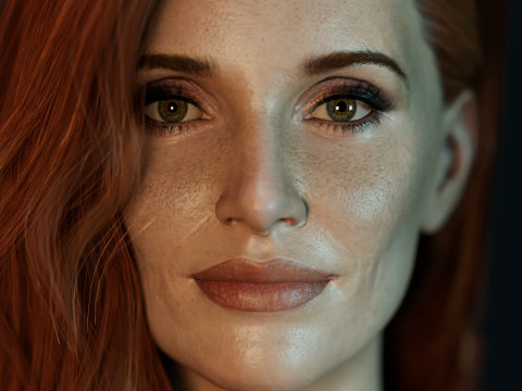 Jessica Chastain Modelo 3D