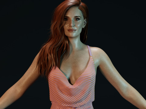 Jessica Chastain Modelo 3D