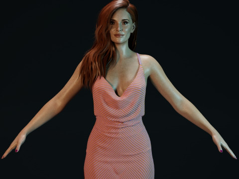 Jessica Chastain Modelo 3D