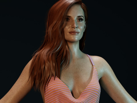 Jessica Chastain Modelo 3D