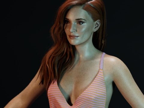 Jessica Chastain Modelo 3D