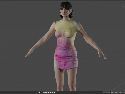 Lily Collins Modelo 3D