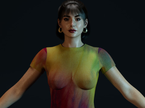 Lily Collins Modelo 3D