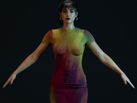 Lily Collins Modelo 3D