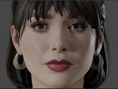 Lily Collins Modelo 3D