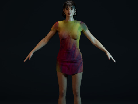 Lily Collins Modelo 3D