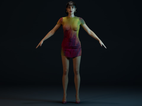 Lily Collins Modelo 3D