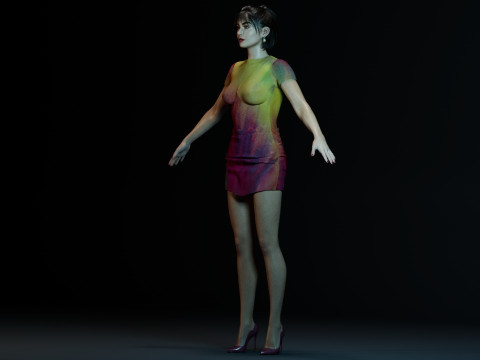 Lily Collins Modelo 3D