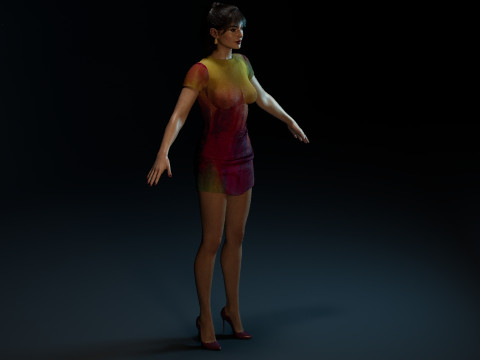 Lily Collins Modelo 3D