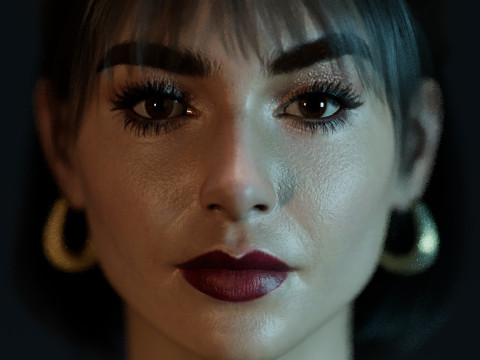 Lily Collins Modelo 3D