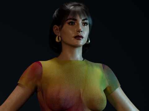 Lily Collins Modelo 3D