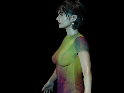 Lily Collins Modelo 3D