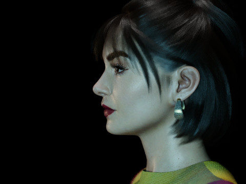 Lily Collins Modelo 3D
