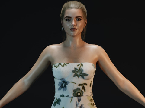 Florence Pugh 3D Model