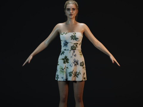 Florence Pugh 3D Model
