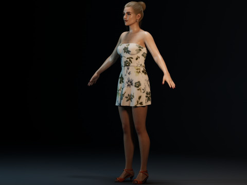 Florence Pugh 3D Model