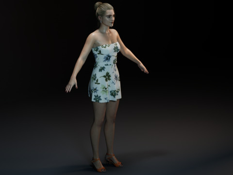Florence Pugh 3D Model