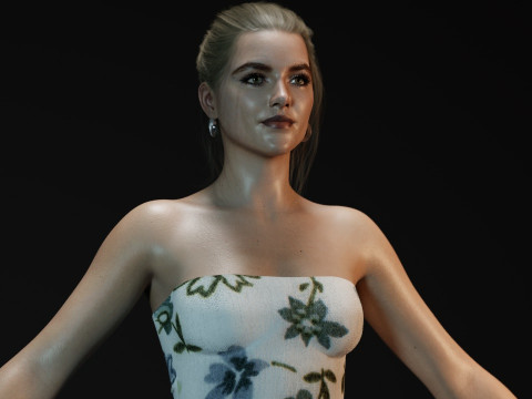 Florence Pugh 3D Model