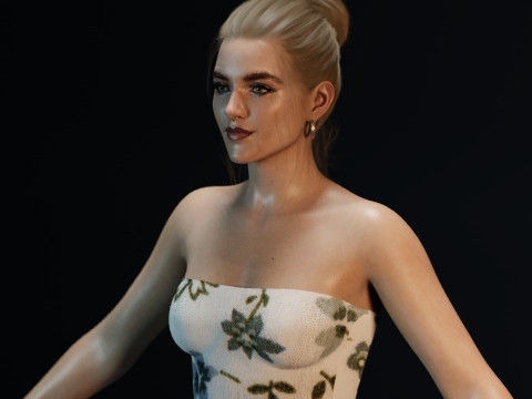 Florence Pugh 3D Model