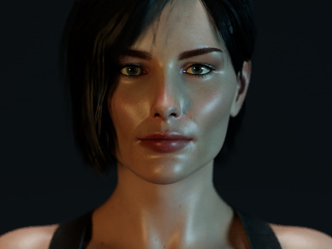 Jill Valentine Sienna Guillory 3D-Modell