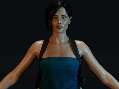 Jill Valentine Sienna Guillory 3D Модель