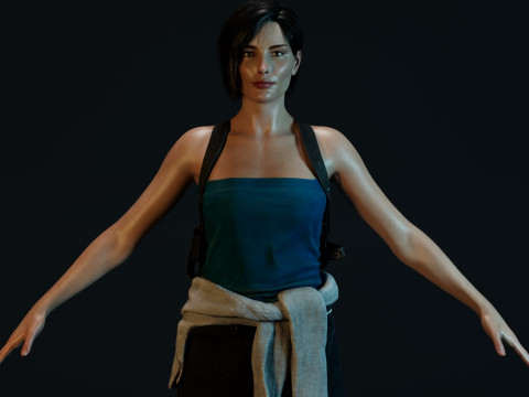 Jill Valentine Sienna Guillory 3D Модель