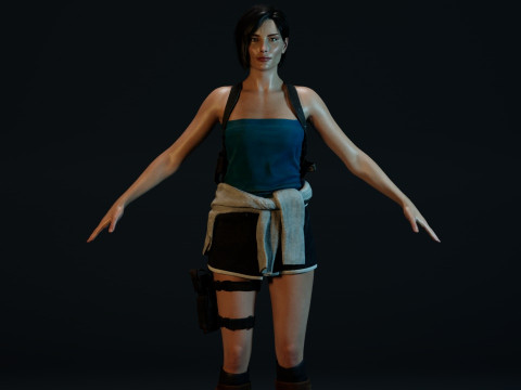 Jill Valentine Sienna Guillory 3D Модель