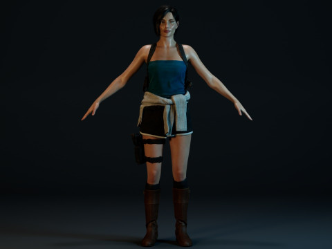 Jill Valentine Sienna Guillory 3D Модель
