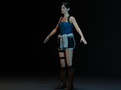 Jill Valentine Sienna Guillory 3D Модель