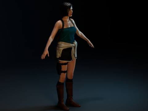 Jill Valentine Sienna Guillory 3D Модель