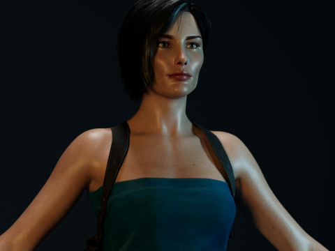 Jill Valentine Sienna Guillory 3D Модель