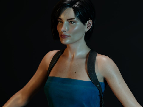 Jill Valentine Sienna Guillory 3D Модель