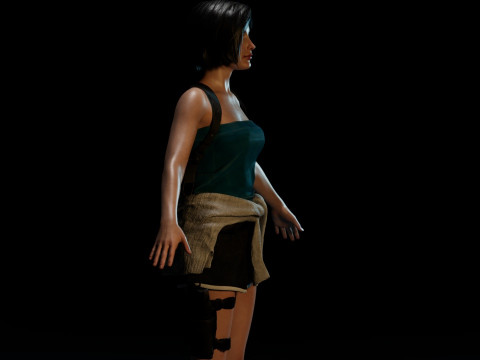 Jill Valentine Sienna Guillory 3D Модель