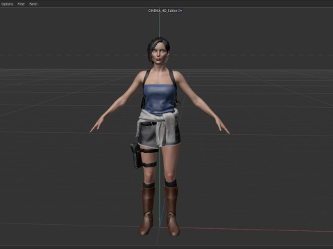 Jill Valentine Sienna Guillory 3D Модель