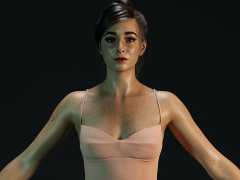 Cristin Milioti 3D Модель