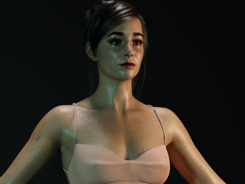 Cristin Milioti 3D Модель