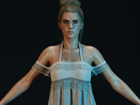 Vanessa Kirby 3Dモデル