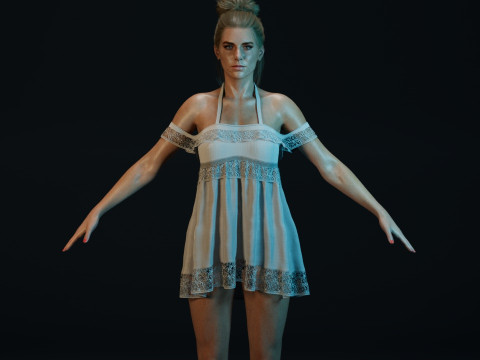 Vanessa Kirby 3Dモデル