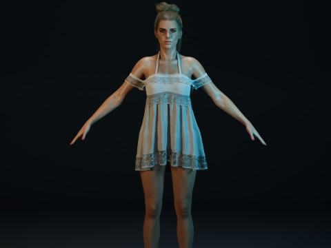 Vanessa Kirby 3Dモデル