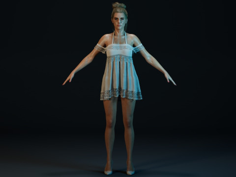 Vanessa Kirby 3Dモデル