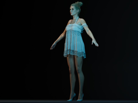 Vanessa Kirby 3Dモデル