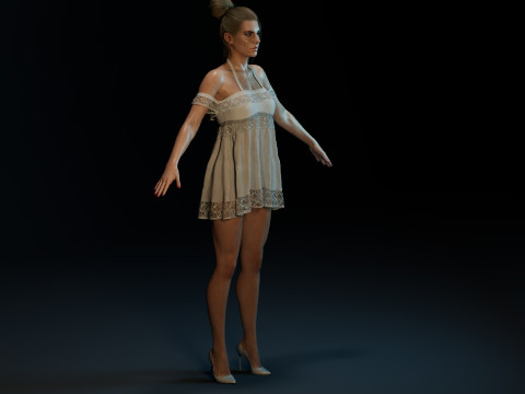 Vanessa Kirby 3Dモデル