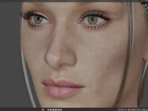 Bella Hadid 3D Model