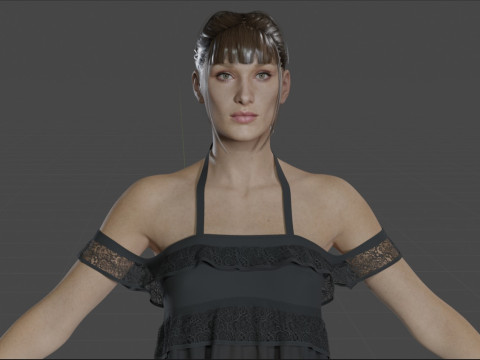 Bella Hadid 3D Model