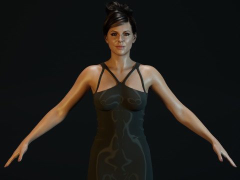 Kate Beckinsale 3D Model