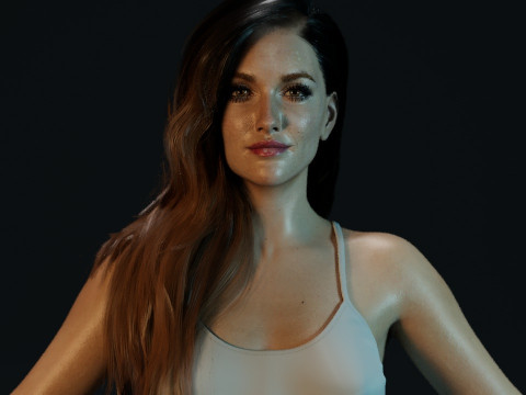 Katie Cassidy 3D Model