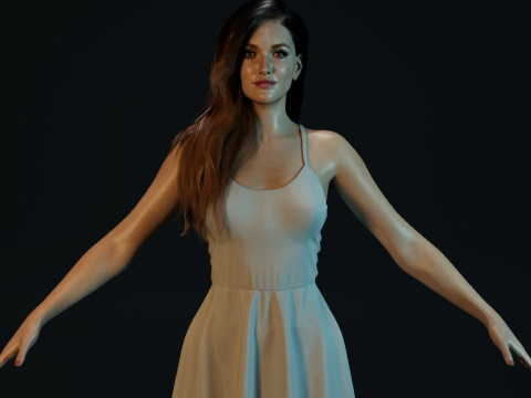 Katie Cassidy 3D Model