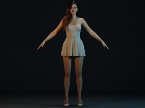 Katie Cassidy 3D Model